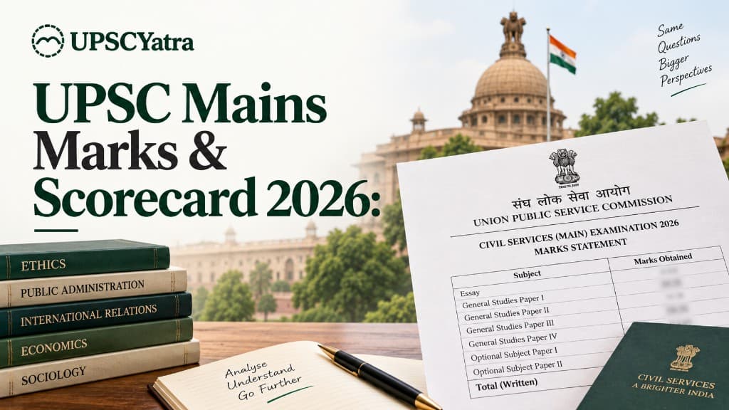 UPSC Mains Marks & Scorecard 2026: When Released, How to Check
