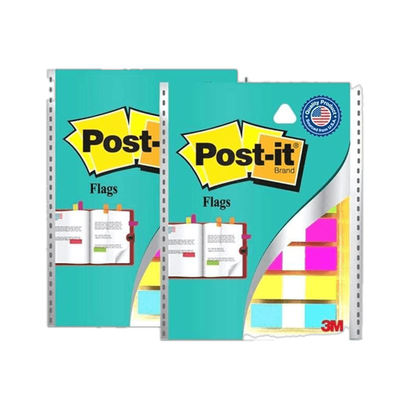 Post-It Color 12 Sheets Flags, 5 Colors (Set of 2, Multicolor)