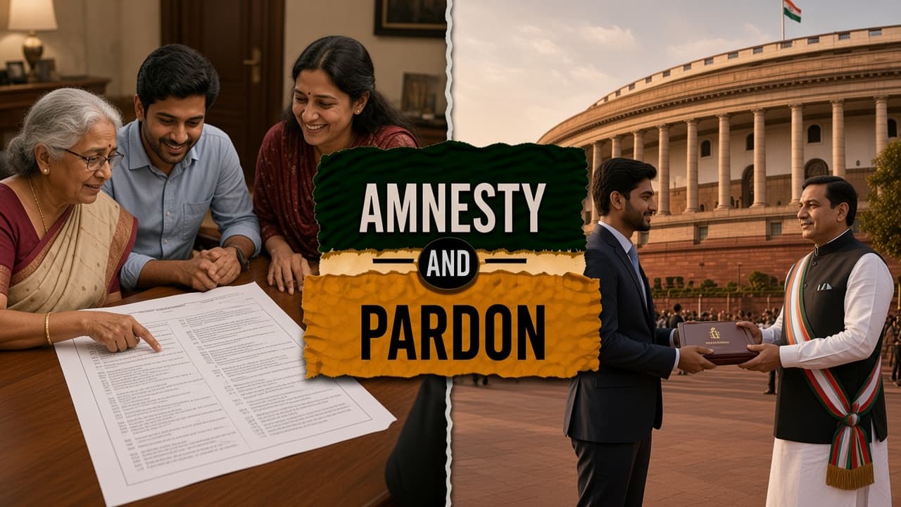 Difference between amnesty and pardon