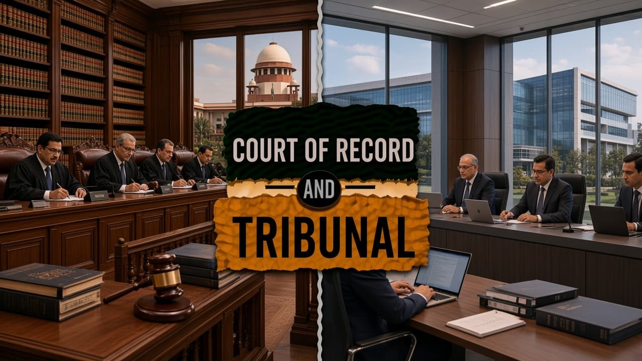 Difference between a court of record and a tribunal