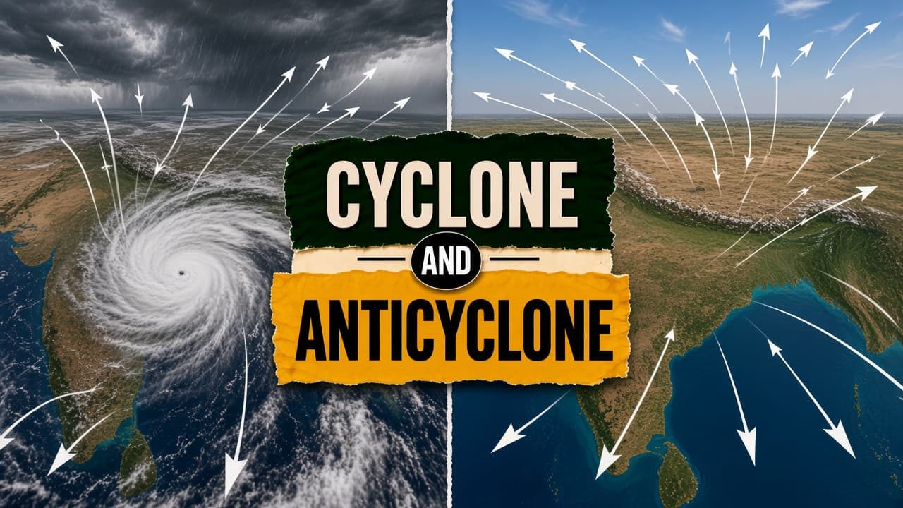 Difference between a cyclone and an anticyclone