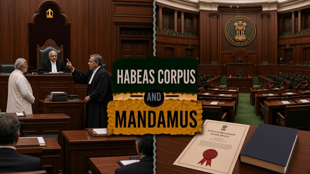 Difference between habeas corpus and mandamus