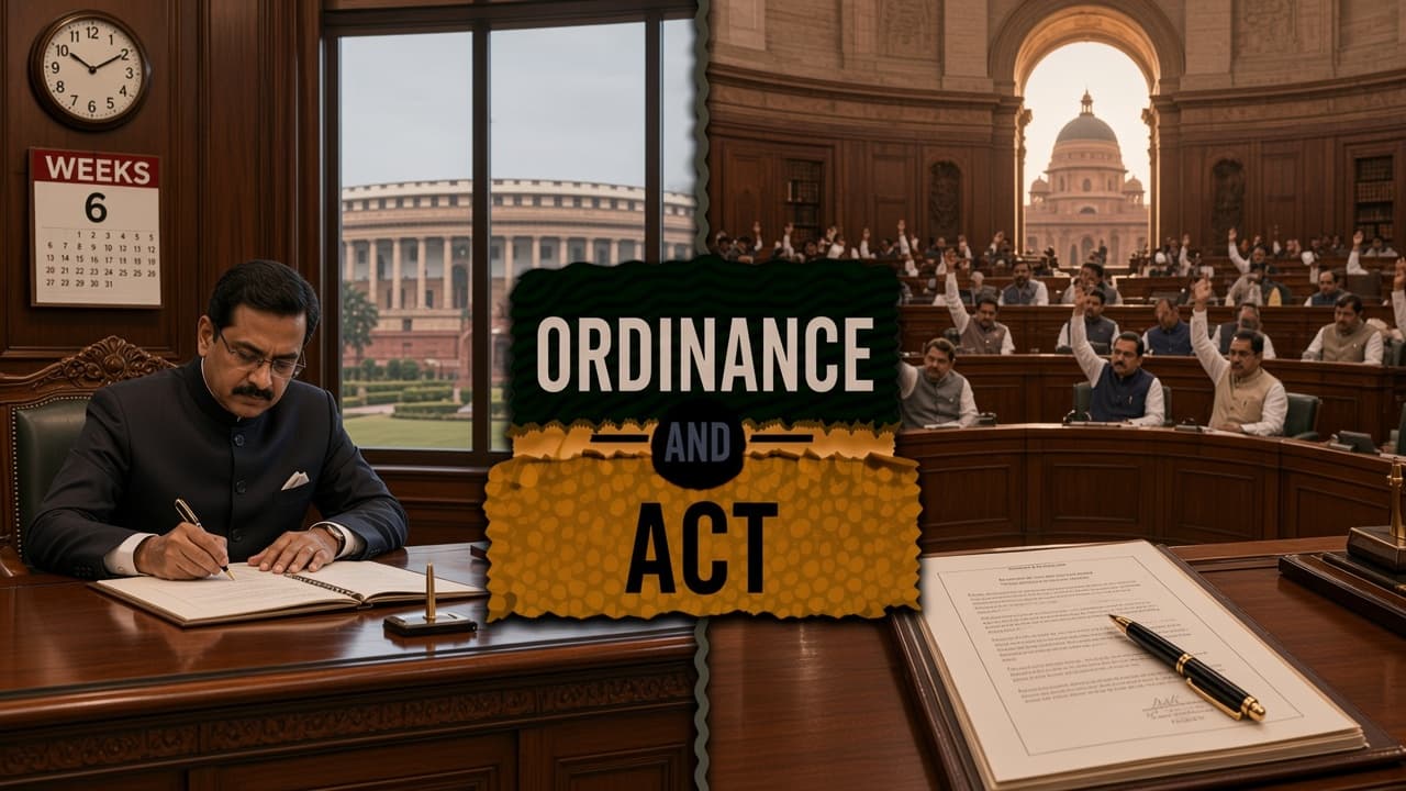 Difference between an ordinance and an Act