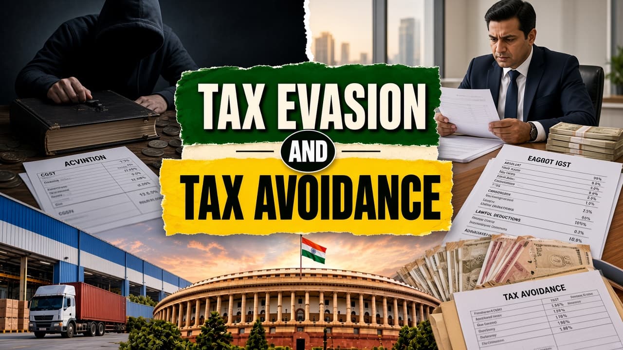 Difference between Tax Evasion and Tax Avoidance