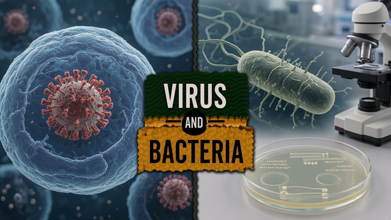 Difference between a virus and bacteria