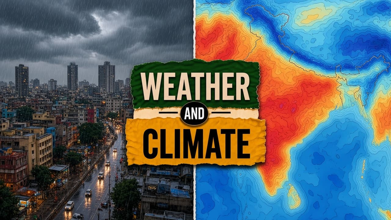 Difference between weather and climate